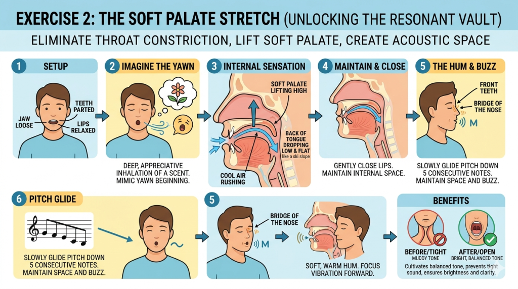 The soft palate stretch diagram
